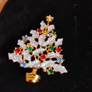 Christmas Tree Brooch Multicolor